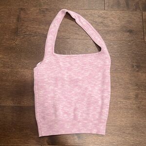 Pink knit halter